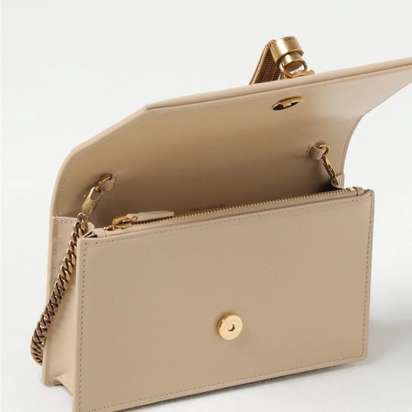 ‼️ONE LEFT! Saint Laurent Kate Wallet On Chain With Tassel Patent Leather - Picture 4 of 12